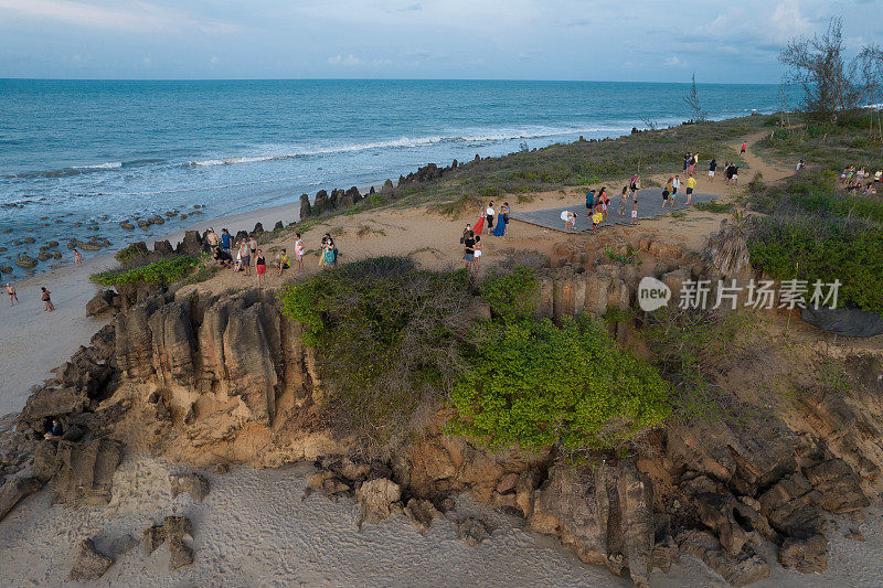 Tourinhos海滩鸟瞰图，里约热内卢Grande do Norte，巴西